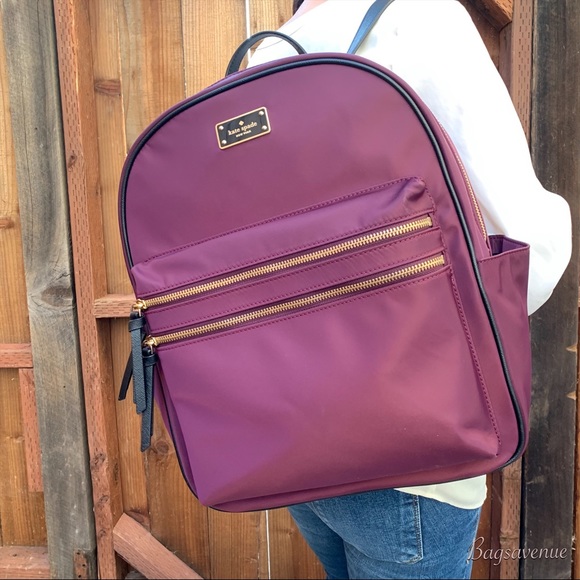 Kate spade Bradley Wilson road backpack deep plum - Picture 8 of 8